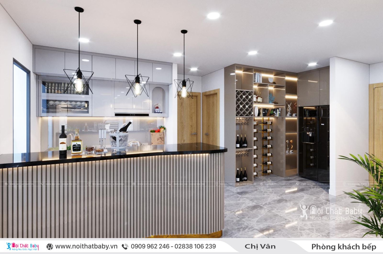 Thiết kế nội thất nguyên căn hiện đại tại Emerald Celadon City 106m2